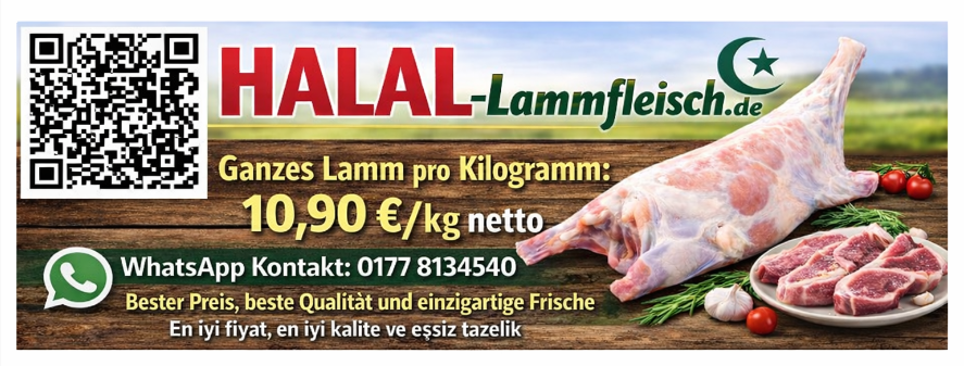Halal Lammfleisch Angebot: Ganzes Lamm für nur 10,40 Euro netto